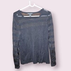 Women's INC Black Long Sleeve Top Size M - NEW